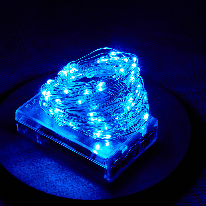 Outdoor Power Wire - Cordão de Luz LED Prateado para