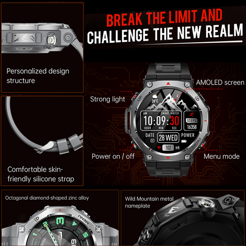 Novo Smartwatch Esportivo Masc - Outdoor Power Wire avaliação e preço