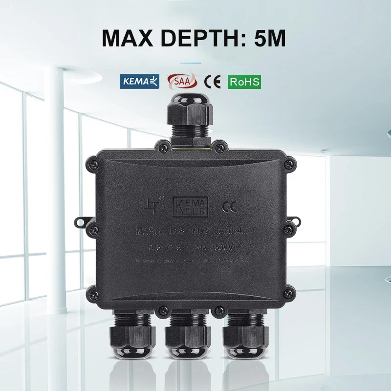4way 1in3out ip68 à prova dip6 - Outdoor Power Wire avaliação e preço